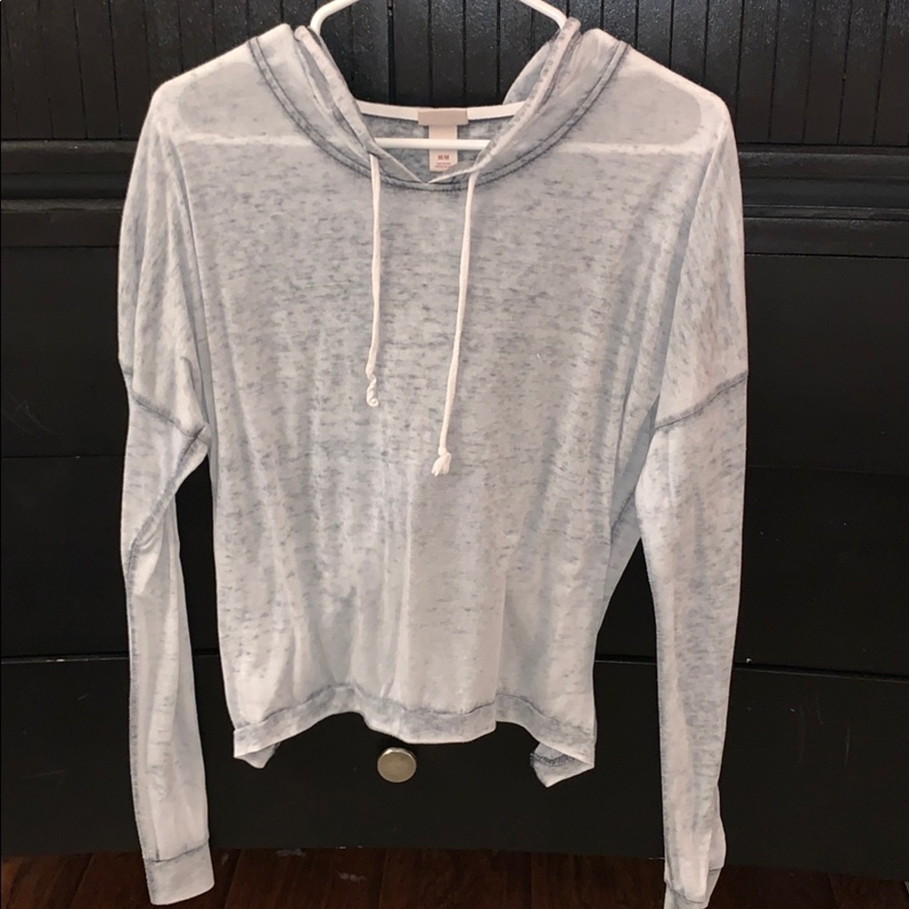 Grey Open Back Hoodie